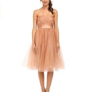 NWT Donna Morgan Women Mesh Tuille Blush Dress